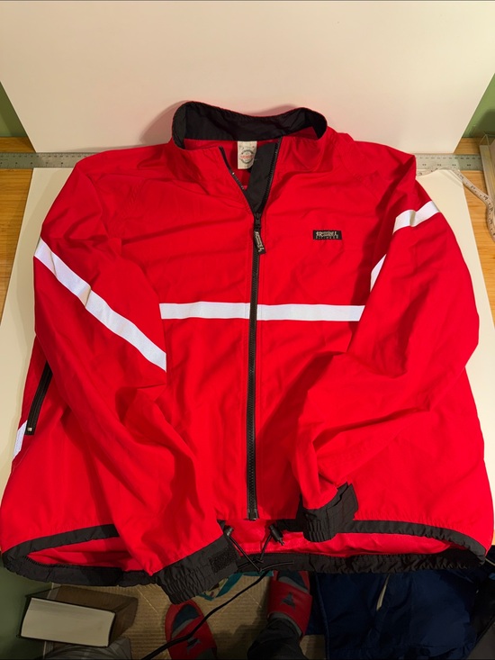 Running Room Other - Running Room, Red Men's Windbreaker Running Jacket w/ Visibility Stripes